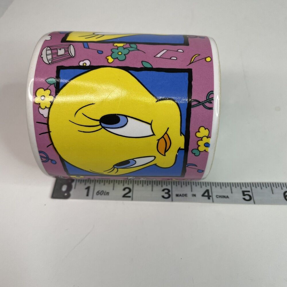 Vintage Tweety Bird Coffee Mug, 1994 Looney Tunes, Multicolored, Ceramic, Sakura - Picture 8 of 8